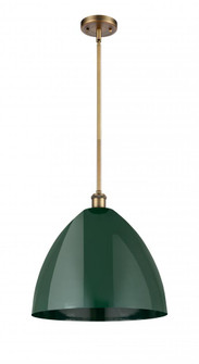 Plymouth - 1 Light - 16 inch - Brushed Brass - Pendant (3442|516-1S-BB-MBD-16-GR)