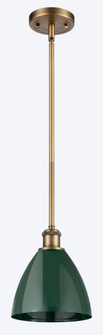 Plymouth - 1 Light - 8 inch - Brushed Brass - Pendant (3442|516-1S-BB-MBD-75-GR)