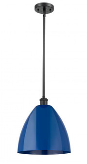 Plymouth - 1 Light - 12 inch - Matte Black - Pendant (3442|516-1S-BK-MBD-12-BL-LED)