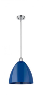 Plymouth - 1 Light - 12 inch - Polished Chrome - Pendant (3442|516-1S-PC-MBD-12-BL)