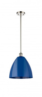 Plymouth - 1 Light - 12 inch - Polished Nickel - Pendant (3442|516-1S-PN-MBD-12-BL)