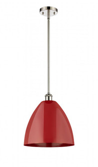 Plymouth - 1 Light - 12 inch - Polished Nickel - Pendant (3442|516-1S-PN-MBD-12-RD-LED)