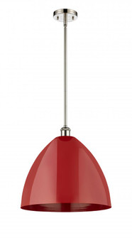 Plymouth - 1 Light - 16 inch - Polished Nickel - Pendant (3442|516-1S-PN-MBD-16-RD-LED)