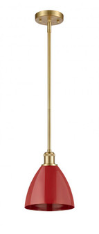 Plymouth - 1 Light - 8 inch - Satin Gold - Pendant (3442|516-1S-SG-MBD-75-RD-LED)