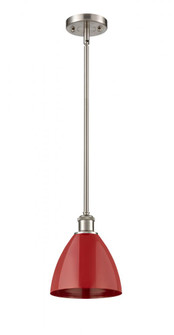Plymouth - 1 Light - 8 inch - Brushed Satin Nickel - Pendant (3442|516-1S-SN-MBD-75-RD)