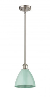 Plymouth - 1 Light - 8 inch - Brushed Satin Nickel - Pendant (3442|516-1S-SN-MBD-75-SF-LED)