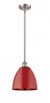 Plymouth - 1 Light - 9 inch - Brushed Satin Nickel - Pendant (3442|516-1S-SN-MBD-9-RD-LED)