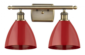 Plymouth - 2 Light - 18 inch - Antique Brass - Bath Vanity Light (3442|516-2W-AB-MBD-75-RD)