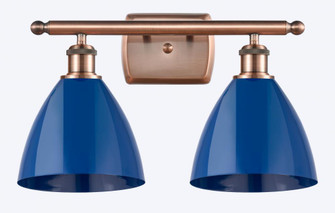 Plymouth - 2 Light - 18 inch - Antique Copper - Bath Vanity Light (3442|516-2W-AC-MBD-75-BL)