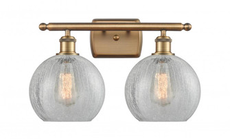 Athens - 2 Light - 18 inch - Brushed Brass - Bath Vanity Light (3442|516-2W-BB-G125-8-LED)