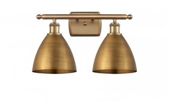 Bristol - 2 Light - 18 inch - Brushed Brass - Bath Vanity Light (3442|516-2W-BB-MBD-75-BB-LED)