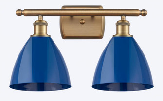 Plymouth - 2 Light - 18 inch - Brushed Brass - Bath Vanity Light (3442|516-2W-BB-MBD-75-BL-LED)