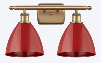 Plymouth - 2 Light - 18 inch - Brushed Brass - Bath Vanity Light (3442|516-2W-BB-MBD-75-RD-LED)