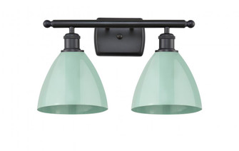 Plymouth - 2 Light - 18 inch - Matte Black - Bath Vanity Light (3442|516-2W-BK-MBD-75-SF)
