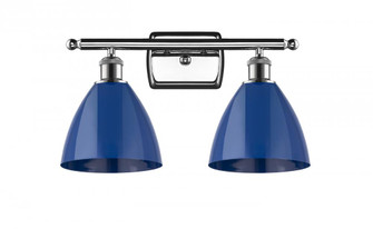 Plymouth - 2 Light - 18 inch - Polished Chrome - Bath Vanity Light (3442|516-2W-PC-MBD-75-BL)