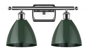 Plymouth - 2 Light - 18 inch - Polished Chrome - Bath Vanity Light (3442|516-2W-PC-MBD-75-GR-LED)