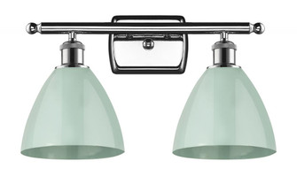 Plymouth - 2 Light - 18 inch - Polished Chrome - Bath Vanity Light (3442|516-2W-PC-MBD-75-SF-LED)