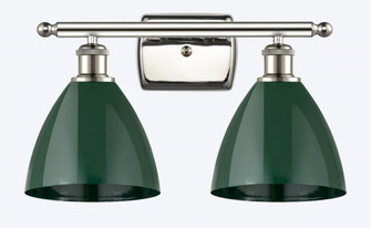 Plymouth - 2 Light - 18 inch - Polished Nickel - Bath Vanity Light (3442|516-2W-PN-MBD-75-GR)