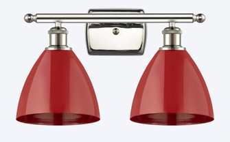 Plymouth - 2 Light - 18 inch - Polished Nickel - Bath Vanity Light (3442|516-2W-PN-MBD-75-RD)