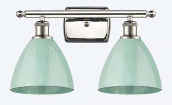 Plymouth - 2 Light - 18 inch - Polished Nickel - Bath Vanity Light (3442|516-2W-PN-MBD-75-SF)