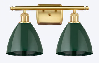 Plymouth - 2 Light - 18 inch - Satin Gold - Bath Vanity Light (3442|516-2W-SG-MBD-75-GR)