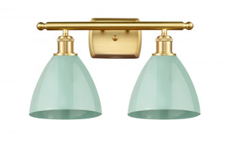 Plymouth - 2 Light - 18 inch - Satin Gold - Bath Vanity Light (3442|516-2W-SG-MBD-75-SF)