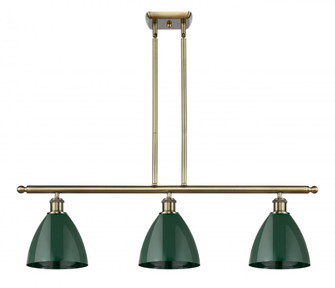 Plymouth - 3 Light - 36 inch - Antique Brass - Stem hung - Island Light (3442|516-3I-AB-MBD-75-GR)