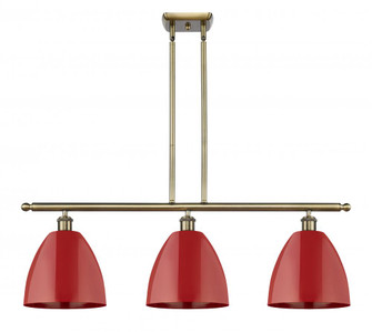 Plymouth - 3 Light - 36 inch - Antique Brass - Stem hung - Island Light (3442|516-3I-AB-MBD-9-RD)