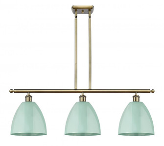 Plymouth - 3 Light - 36 inch - Antique Brass - Stem hung - Island Light (3442|516-3I-AB-MBD-9-SF-LED)