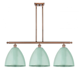 Plymouth - 3 Light - 39 inch - Antique Copper - Stem hung - Island Light (3442|516-3I-AC-MBD-12-SF)