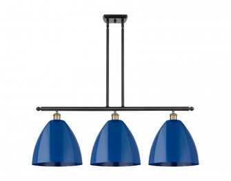 Plymouth - 3 Light - 39 inch - Black Antique Brass - Stem hung - Island Light (3442|516-3I-BAB-MBD-12-BL)