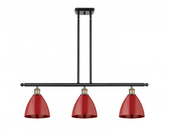 Plymouth - 3 Light - 36 inch - Black Antique Brass - Stem hung - Island Light (3442|516-3I-BAB-MBD-75-RD-LED)