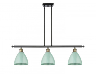Plymouth - 3 Light - 36 inch - Black Antique Brass - Stem hung - Island Light (3442|516-3I-BAB-MBD-75-SF-LED)