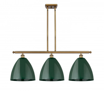 Plymouth - 3 Light - 39 inch - Brushed Brass - Stem hung - Island Light (3442|516-3I-BB-MBD-12-GR)