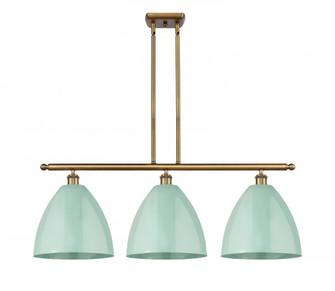 Plymouth - 3 Light - 39 inch - Brushed Brass - Stem hung - Island Light (3442|516-3I-BB-MBD-12-SF)