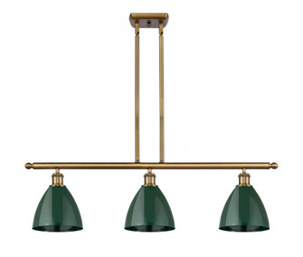 Plymouth - 3 Light - 36 inch - Brushed Brass - Stem hung - Island Light (3442|516-3I-BB-MBD-75-GR-LED)