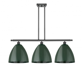 Plymouth - 3 Light - 39 inch - Matte Black - Stem hung - Island Light (3442|516-3I-BK-MBD-12-GR-LED)