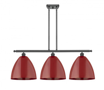 Plymouth - 3 Light - 39 inch - Matte Black - Stem hung - Island Light (3442|516-3I-BK-MBD-12-RD-LED)