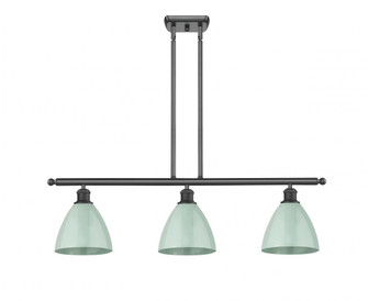 Plymouth - 3 Light - 36 inch - Matte Black - Stem hung - Island Light (3442|516-3I-BK-MBD-75-SF-LED)