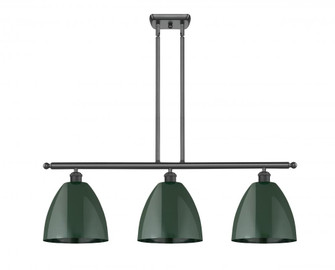 Plymouth - 3 Light - 36 inch - Matte Black - Stem hung - Island Light (3442|516-3I-BK-MBD-9-GR-LED)