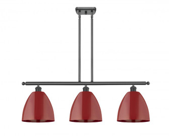 Plymouth - 3 Light - 36 inch - Matte Black - Stem hung - Island Light (3442|516-3I-BK-MBD-9-RD-LED)