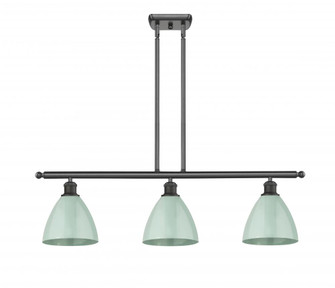 Plymouth - 3 Light - 36 inch - Oil Rubbed Bronze - Stem hung - Island Light (3442|516-3I-OB-MBD-75-SF-LED)