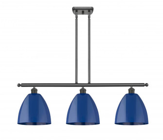 Plymouth - 3 Light - 36 inch - Oil Rubbed Bronze - Stem hung - Island Light (3442|516-3I-OB-MBD-9-BL-LED)