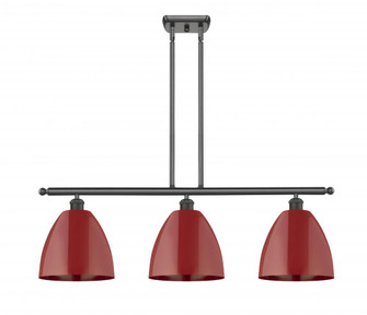 Plymouth - 3 Light - 36 inch - Oil Rubbed Bronze - Stem hung - Island Light (3442|516-3I-OB-MBD-9-RD-LED)