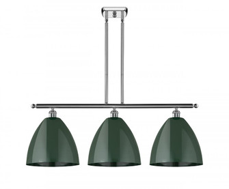 Plymouth - 3 Light - 39 inch - Polished Chrome - Stem hung - Island Light (3442|516-3I-PC-MBD-12-GR)