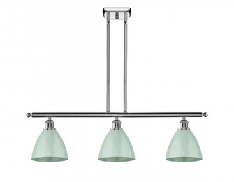 Plymouth - 3 Light - 36 inch - Polished Chrome - Stem hung - Island Light (3442|516-3I-PC-MBD-75-SF)