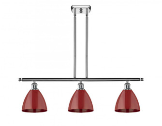 Plymouth - 3 Light - 36 inch - Polished Chrome - Stem hung - Island Light (3442|516-3I-PC-MBD-75-RD-LED)