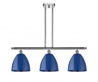 Plymouth - 3 Light - 36 inch - Polished Chrome - Stem hung - Island Light (3442|516-3I-PC-MBD-9-BL)