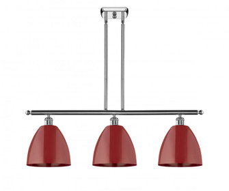 Plymouth - 3 Light - 36 inch - Polished Chrome - Stem hung - Island Light (3442|516-3I-PC-MBD-9-RD-LED)