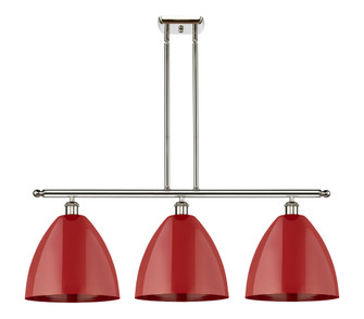 Plymouth - 3 Light - 39 inch - Polished Nickel - Stem hung - Island Light (3442|516-3I-PN-MBD-12-RD)